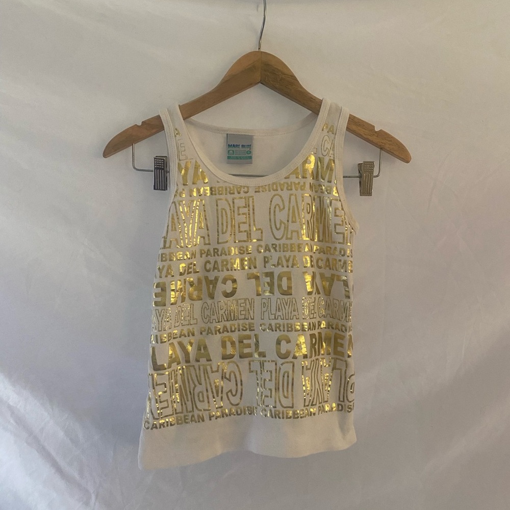 White and Gold Tank Top